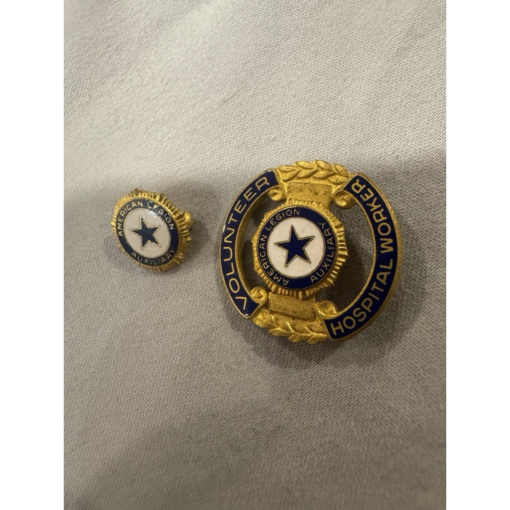 Vintage American Legion Auxiliary Pin, Volunteer, Hospital Worker